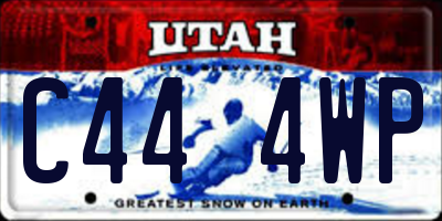 UT license plate C444WP