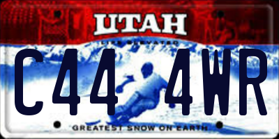 UT license plate C444WR