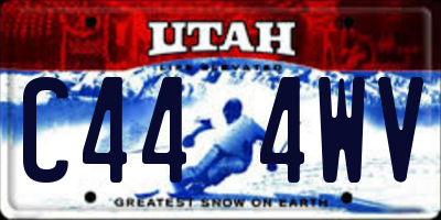 UT license plate C444WV