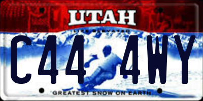 UT license plate C444WY