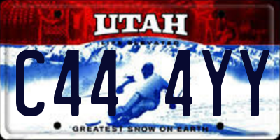 UT license plate C444YY