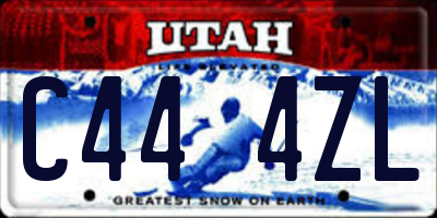UT license plate C444ZL