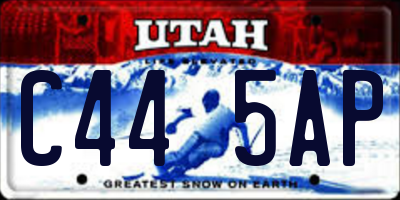 UT license plate C445AP