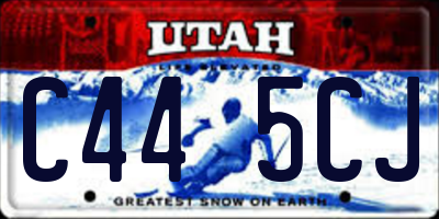 UT license plate C445CJ