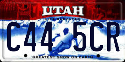 UT license plate C445CR