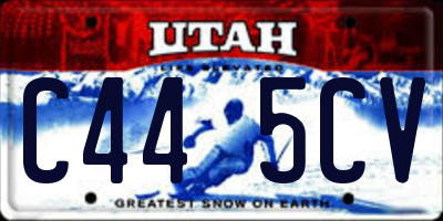 UT license plate C445CV
