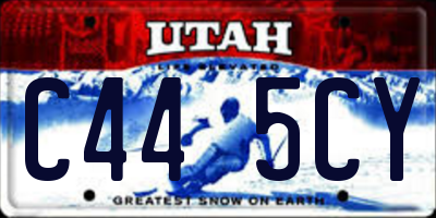 UT license plate C445CY
