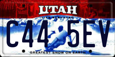 UT license plate C445EV
