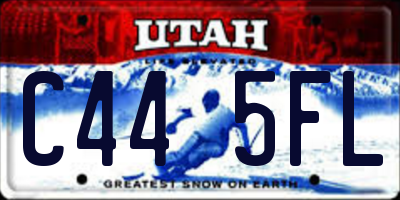 UT license plate C445FL
