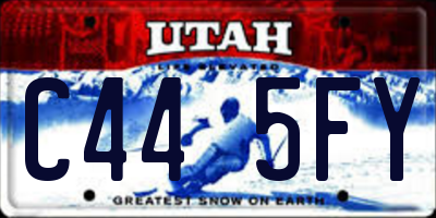UT license plate C445FY
