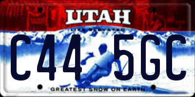UT license plate C445GC