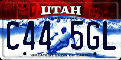 UT license plate C445GL