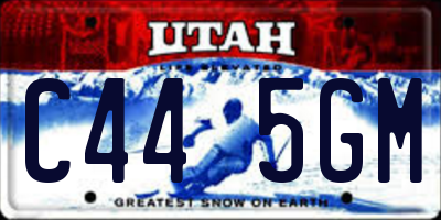 UT license plate C445GM