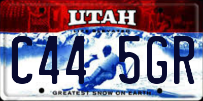 UT license plate C445GR