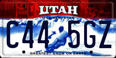 UT license plate C445GZ