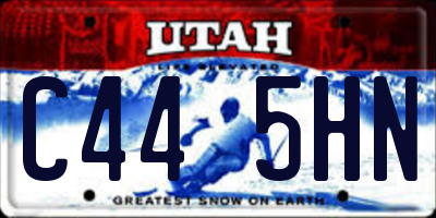 UT license plate C445HN