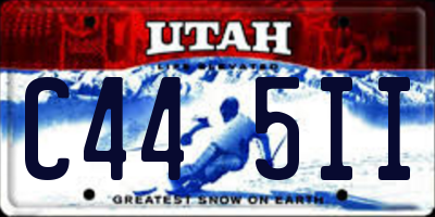 UT license plate C445II