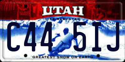 UT license plate C445IJ