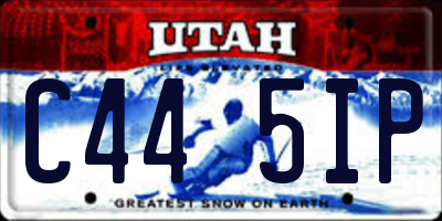 UT license plate C445IP
