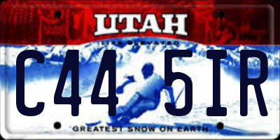 UT license plate C445IR