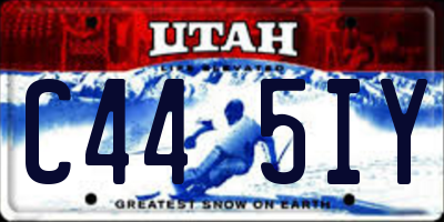 UT license plate C445IY