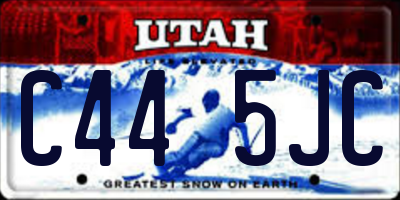 UT license plate C445JC