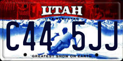 UT license plate C445JJ