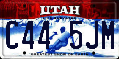 UT license plate C445JM