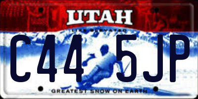 UT license plate C445JP