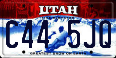 UT license plate C445JQ