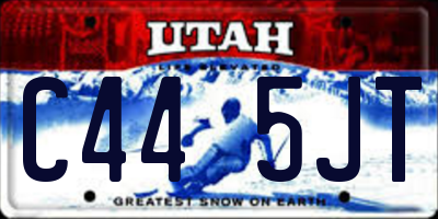 UT license plate C445JT