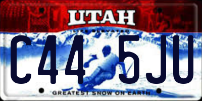 UT license plate C445JU