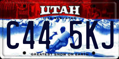 UT license plate C445KJ