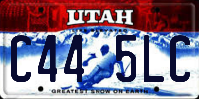 UT license plate C445LC