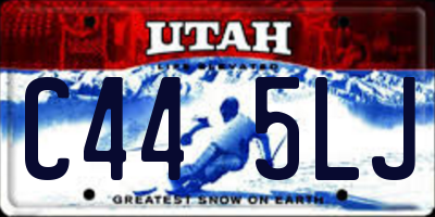 UT license plate C445LJ
