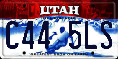 UT license plate C445LS