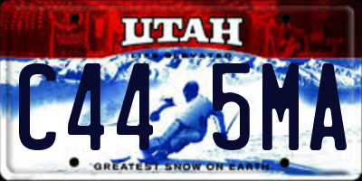UT license plate C445MA
