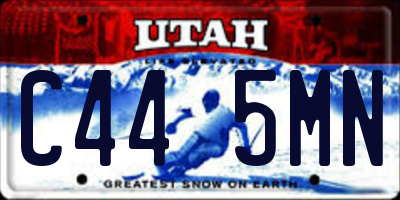 UT license plate C445MN