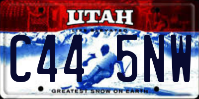 UT license plate C445NW