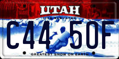 UT license plate C445OF