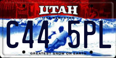 UT license plate C445PL