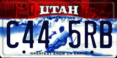 UT license plate C445RB