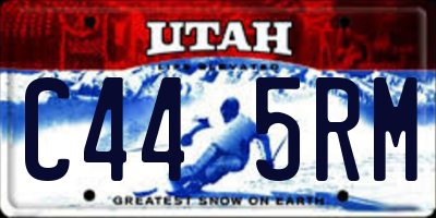 UT license plate C445RM