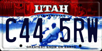 UT license plate C445RW