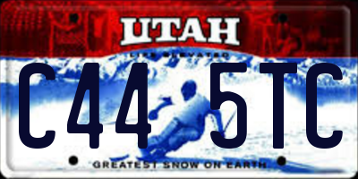 UT license plate C445TC