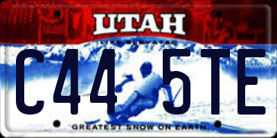 UT license plate C445TE