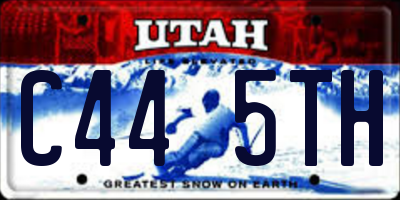 UT license plate C445TH