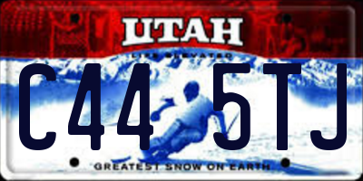 UT license plate C445TJ