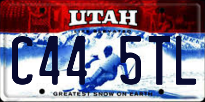 UT license plate C445TL