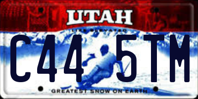 UT license plate C445TM